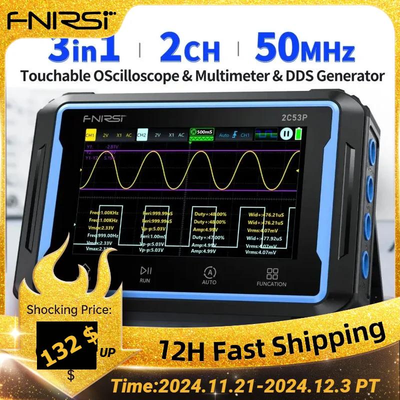 Dual Channel Oscilloscope with 50MHz Analog Bandwidth and 250MSa/s Sample Rate